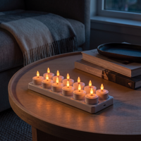 LED Kaarsen - Oplaadbare Waxinelichtjes 12x