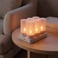 LED Kaarsen - Oplaadbare Waxinelichtjes 6x