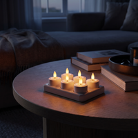 LED Kaarsen - Oplaadbare Waxinelichtjes 6x