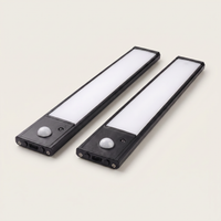 Kastlamp met Bewegingssensor - Zwart - set van 2 st.
