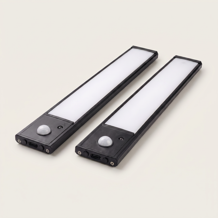 Kastlamp met Bewegingssensor - Zwart - set van 2 st.