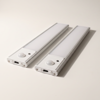 Kastlamp met Bewegingssensor - Zilver - set van 2 st.