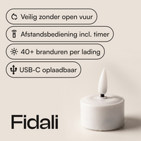 LED Kaarsen - Oplaadbare Waxinelichtjes 12x