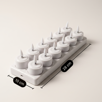 LED Kaarsen - Oplaadbare Waxinelichtjes 12x