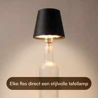 Flessenlamp - Oplaadbare LED Tafellamp - set van 2 st.